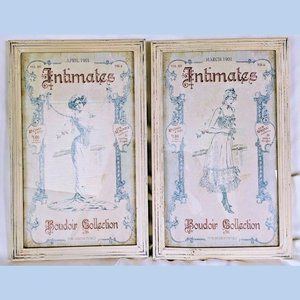 2 Framed Intimates Boudoir Collection Magazine Covers April March 1901 No 6